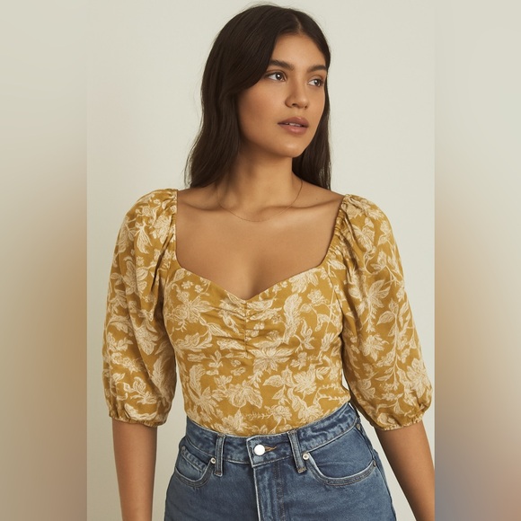 Signature Reitmans Floral Linen Blend Blouse | Size L - Picture 1 of 7